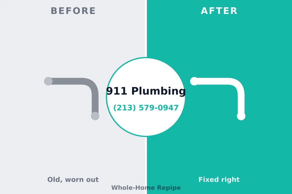 Before and after: plumbing company North Merritt Island, FL